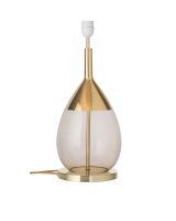 Ebb & Flow Lute Lampefod - Kastanie/Guld - Guld base