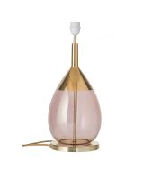 Ebb & Flow Lute Lampefod - Obsidian/Guld - Guld base