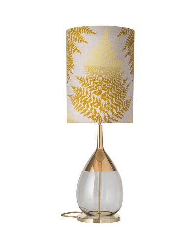 Ebb & Flow Lute Lampefod - Grå/Guld - Guld base