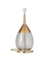 Ebb & Flow Lute Lampefod - Grå/Guld - Guld base