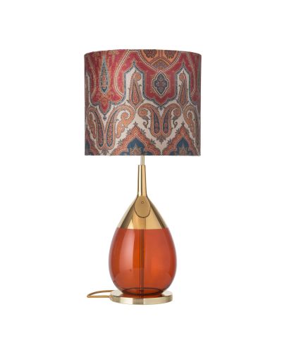 Ebb & Flow Lute Lampefod - Rust/Guld - Guld base