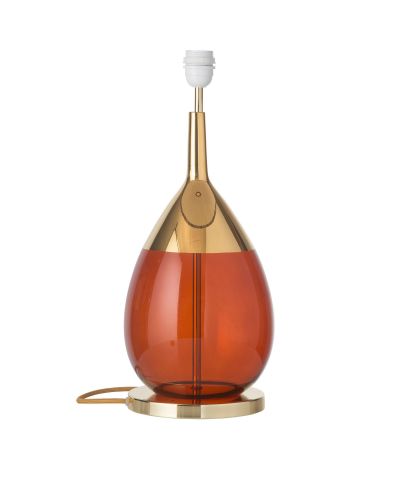 Ebb & Flow Lute Lampefod - Rust/Guld - Guld base