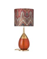 Ebb & Flow Lute Lampefod - Rust/Guld m/ SH101031 lampeskærm