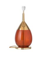 Ebb & Flow Lute Lampefod - Rust/Guld - Guld base