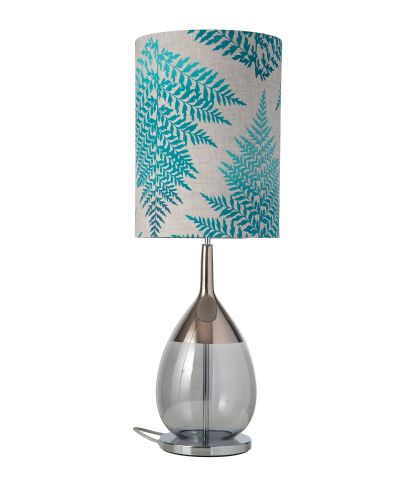 Ebb & Flow Lute Lampefod - Grå/Platinium - Sølv base