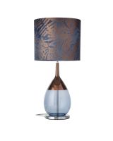 Ebb & Flow Lute Lampefod - Blå/Kobber m/ SH101028 lampeskærm