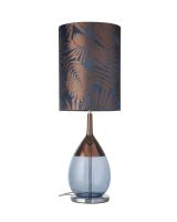 Ebb & Flow Lute Lampefod - Blå/Kobber m/ SH101060 lampeskærm