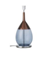 Ebb & Flow Lute Lampefod - Blå/Kobber - Sølv base