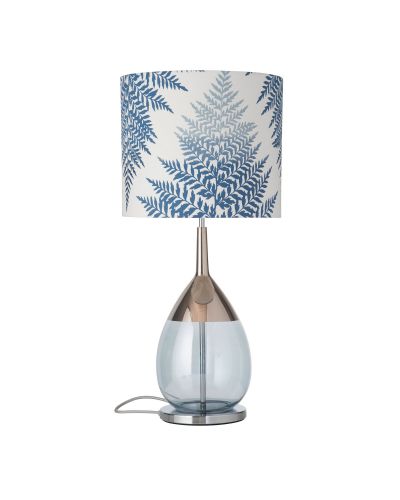 Ebb & Flow Lute Lampefod - Topaz Blå/Platinium - Sølv base