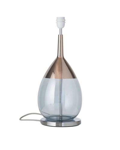 Ebb & Flow Lute Lampefod - Topaz Blå/Platinium - Sølv base