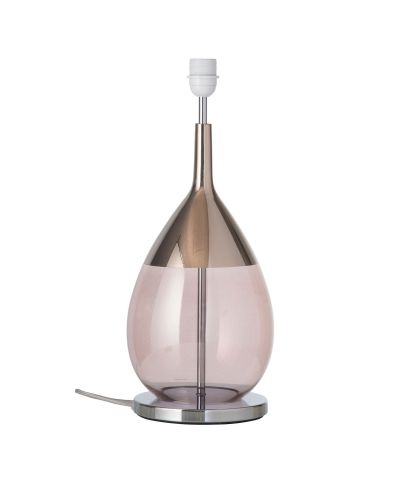 Ebb & Flow Lute Lampefod - Obsidian/Platinium - Sølv base