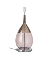 Ebb & Flow Lute Lampefod - Obsidian/Platinium - Sølv base