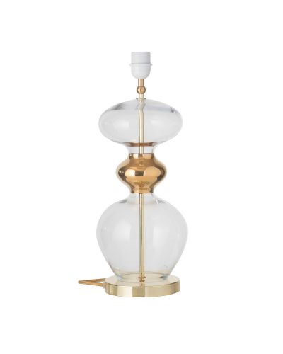 Ebb & Flow Futura Lampefod - Klar/Guld - Guld base