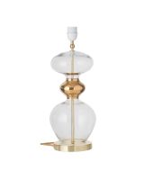 Ebb & Flow Futura Lampefod - Klar/Guld - Guld base