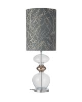 Ebb & Flow Futura Lampefod - Klar/Platinium m/ SH101052 lampeskærm