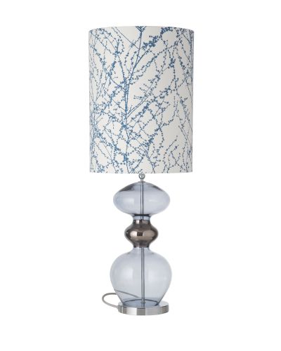 Ebb & Flow Futura Lampefod - Deep Blue - Sølv base