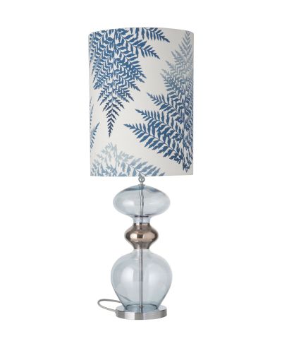 Ebb & Flow Futura Lampefod - Topaz blå - Sølv base