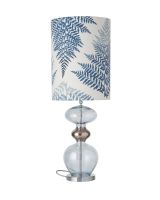 Ebb & Flow Futura Lampefod - Topaz blå m/ SH101049 lampeskærm