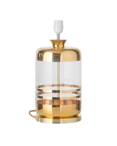 Ebb & Flow Pillar Lampefod - Klar/Guld - Guld base