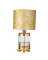 Ebb & Flow Pillar Lampefod - Klar/Guld m/ SH101029 lampeskærm