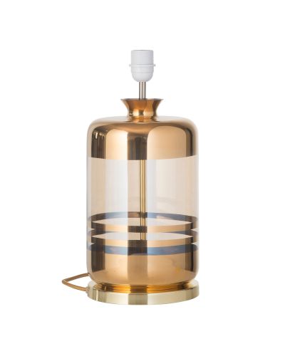 Ebb & Flow Pillar Lampefod - Røgfarvet/Guld - Guld base