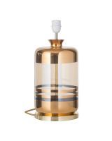 Ebb & Flow Pillar Lampefod - Røgfarvet/Guld - Guld base