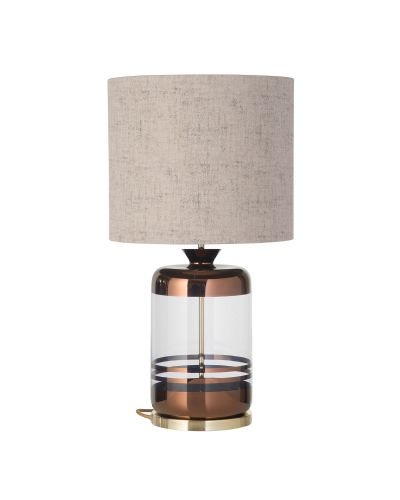 Ebb & Flow Pillar Lampefod - Klar/Kobber m/ SH101006 lampeskærm