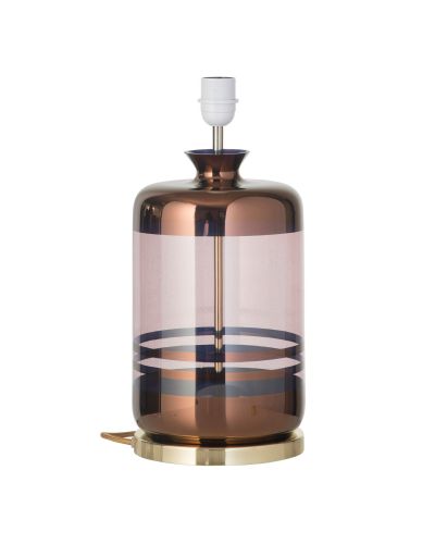 Ebb & Flow Pillar Lampefod - Obsidian/Kobber - Guld base