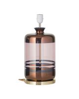 Ebb & Flow Pillar Lampefod - Obsidian/Kobber - Guld base