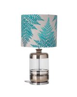 Ebb & Flow Pillar Lampefod - Klar/Platinium m/ SH101015 lampeskærm