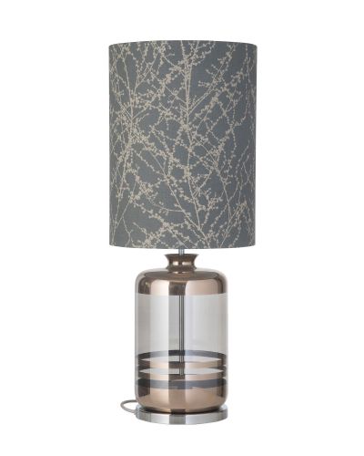 Ebb & Flow Pillar Lampefod - Grå/Platinium - Sølv base