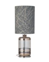 Ebb & Flow Pillar Lampefod - Grå/Platinium m/ SH101052 lampeskærm