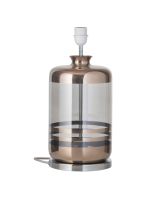 Ebb & Flow Pillar Lampefod - Grå/Platinium - Sølv base