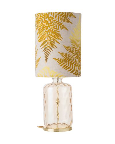 Ebb & Flow Pillar Lampefod - Gylden Dimples - Guld base