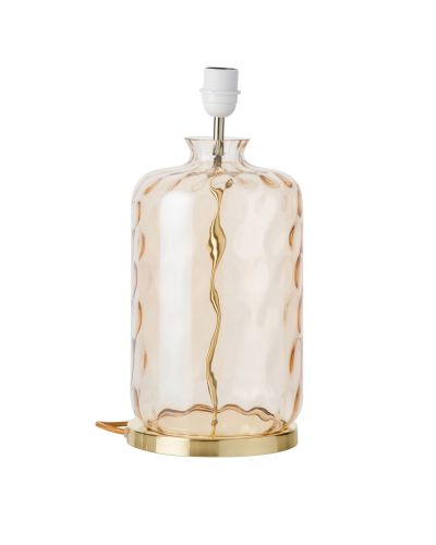 Ebb & Flow Pillar Lampefod - Gylden Dimples - Guld base