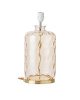 Ebb & Flow Pillar Lampefod - Gylden Dimples - Guld base