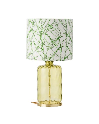 Ebb & Flow Pillar Lampefod - Oliven Dimples - Guld base