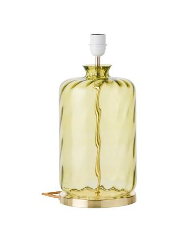 Ebb & Flow Pillar Lampefod - Oliven Dimples - Guld base