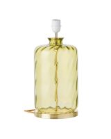 Ebb & Flow Pillar Lampefod - Oliven Dimples - Guld base