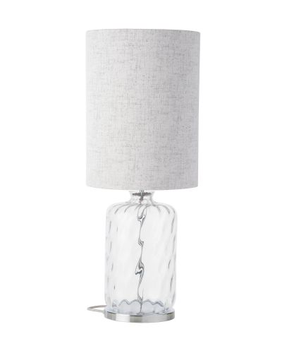 Ebb & Flow Pillar Lampefod - Klar Dimples - Sølv base