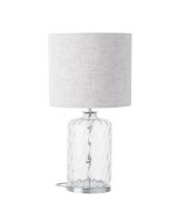 Ebb & Flow Pillar Lampefod - Klar Dimples m/ SH101008 lampeskærm