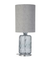 Ebb & Flow Pillar Lampefod - Grå Dimples m/ SH101042 lampeskærm