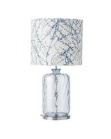 Ebb & Flow Pillar Lampefod - Topaz Blå Dimples m/ SH101018 lampeskærm