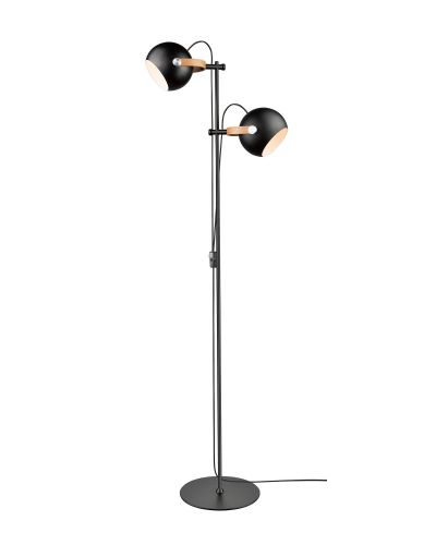 Halo Design DC Gulvlampe - 2 hoveder - Sort - Ø18