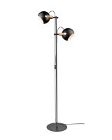 Halo Design DC Gulvlampe - 2 hoveder - Sort - Ø18
