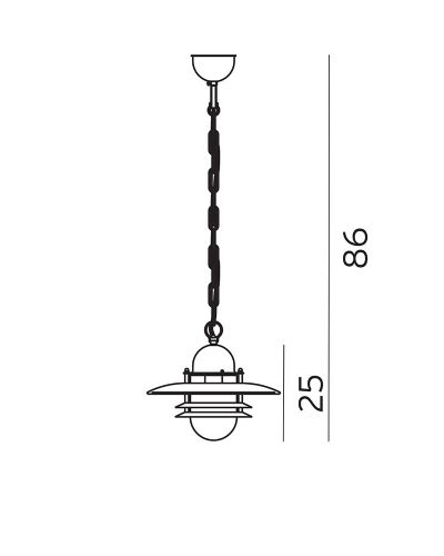 Norlys Oslo Loftlampe - Galvaniseret