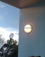 Norlys Bremen Væglampe - Galvaniseret, Opal