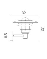 Norlys Larvik Væglampe - Galvaniseret