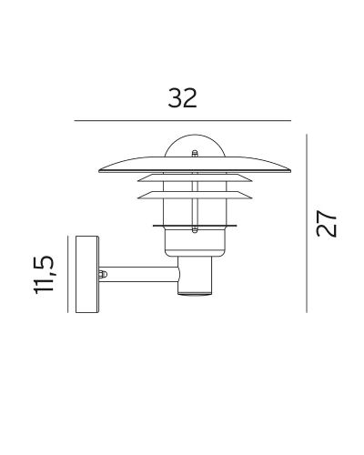 Norlys Larvik Væglampe - Sort