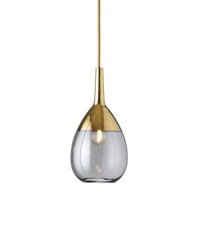 Ebb & Flow Lute, 14cm Røgfarvet grå/Guld